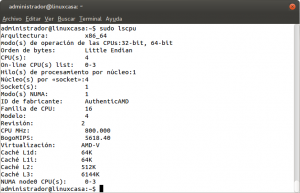 lscpu