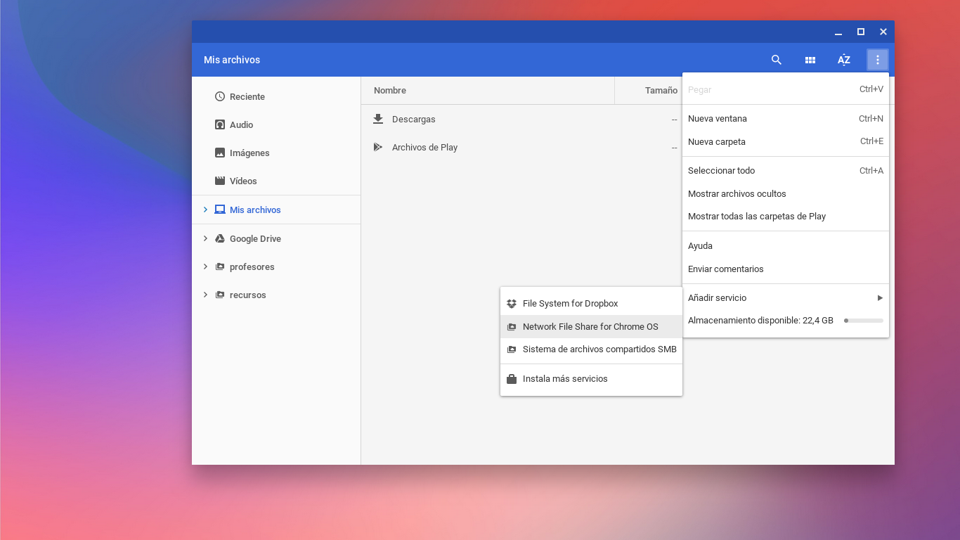 Cómo acceder al servidor de archivos desde nuestro chromebook Todos