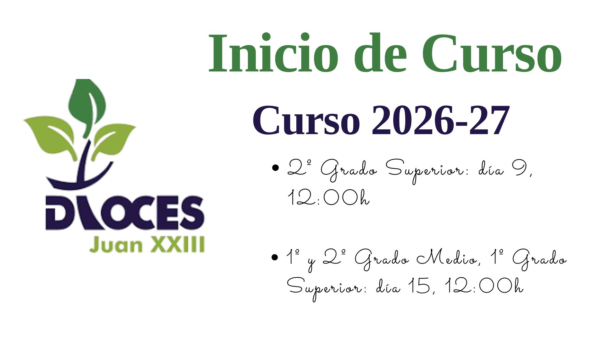 Inicio de Curso