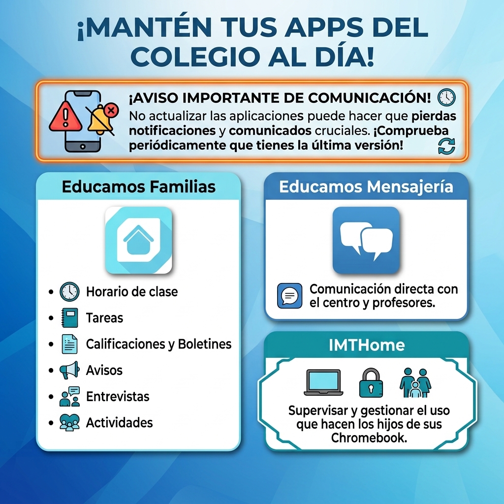 Mantén tus apps al día para no perder notificaciones y avisos importantes!